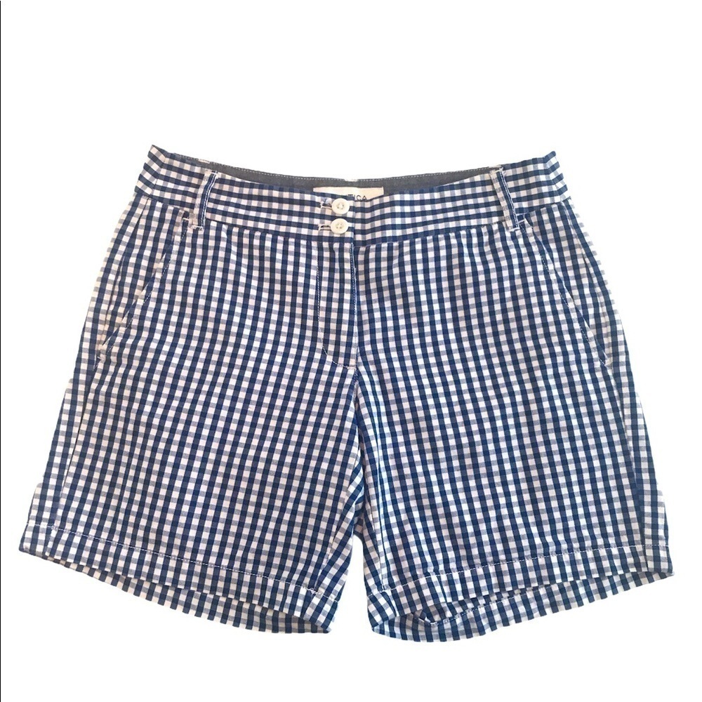Nautica Women’s Blue Gingham Shorts - Picture 1 of 12